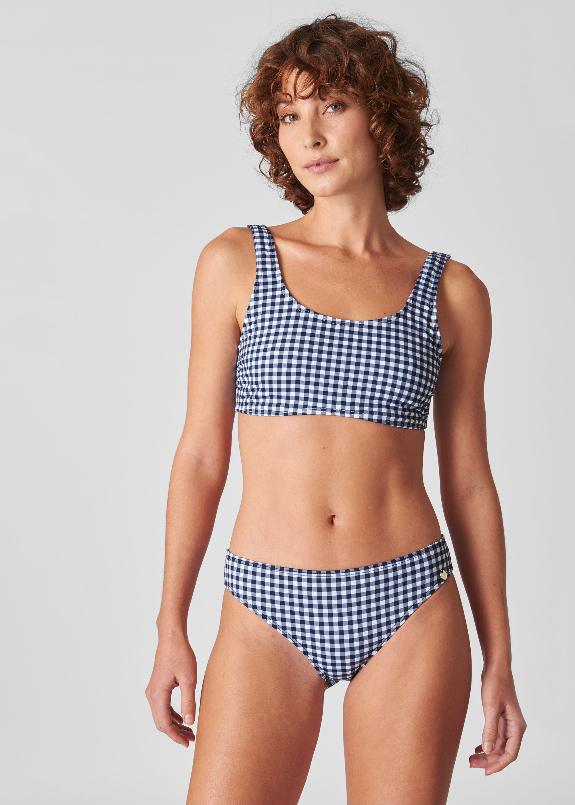 Gingham cheap bikini top