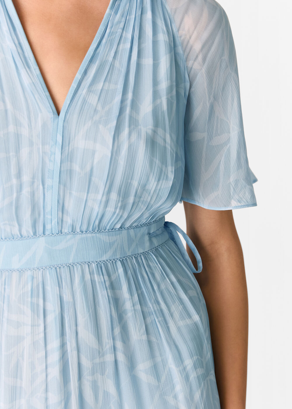 Bamboo Leaves Gathered Dress