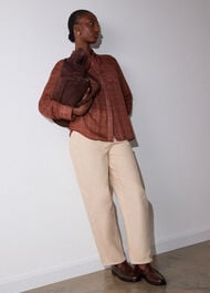 Etched Check Sheer Shirt