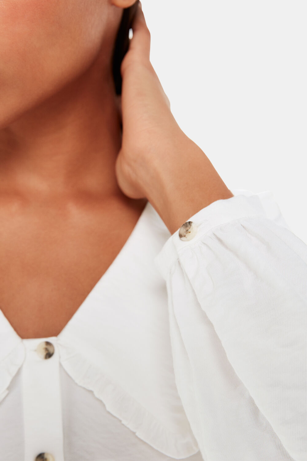 Oversized Collar Detail Top