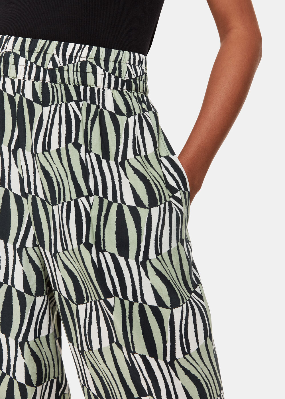 Petite Checkerboard Tiger Trouser