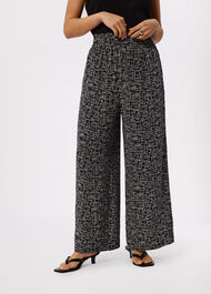 Petite Woven Grid Crop Trouser