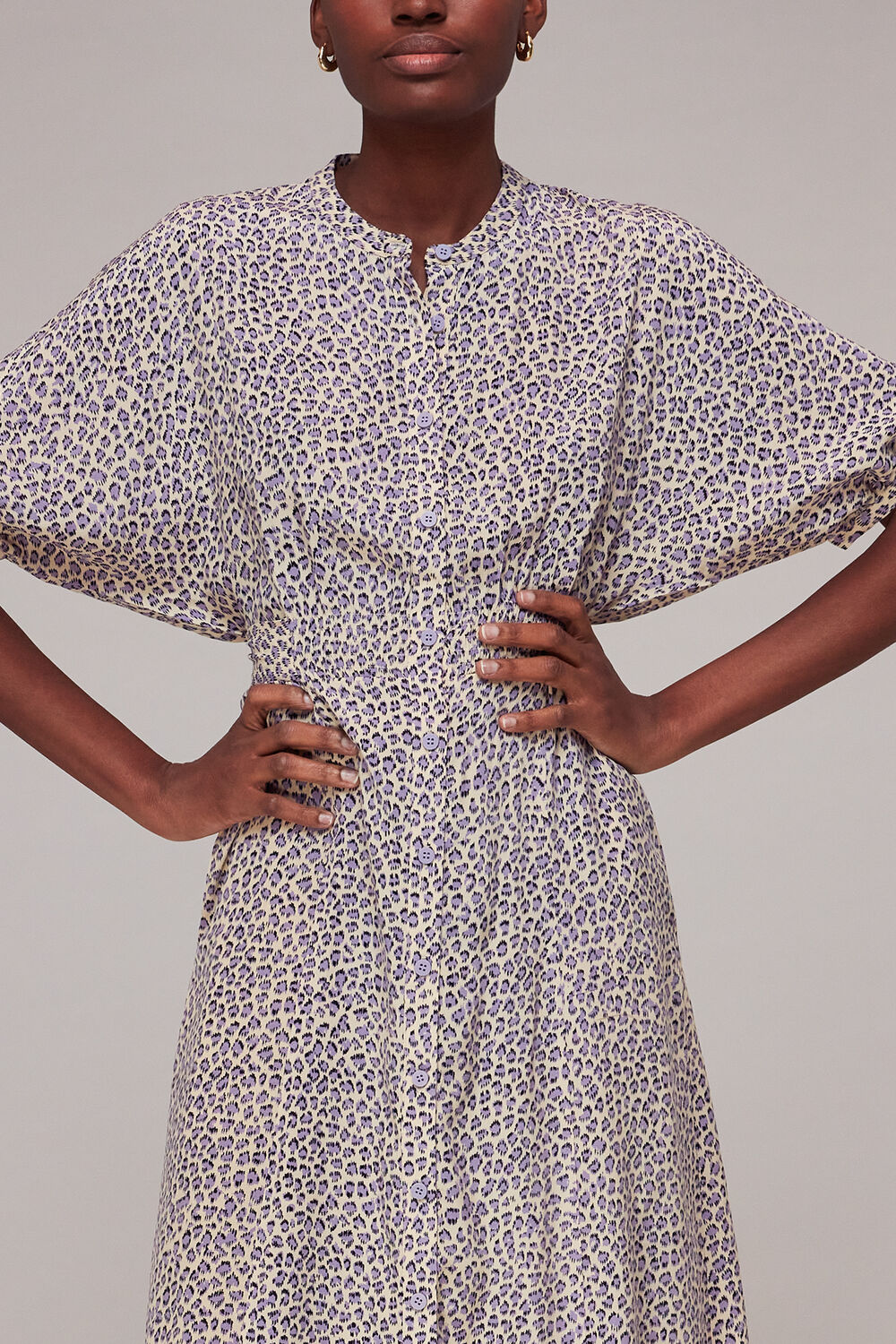 Dashed Leopard Midi Dress