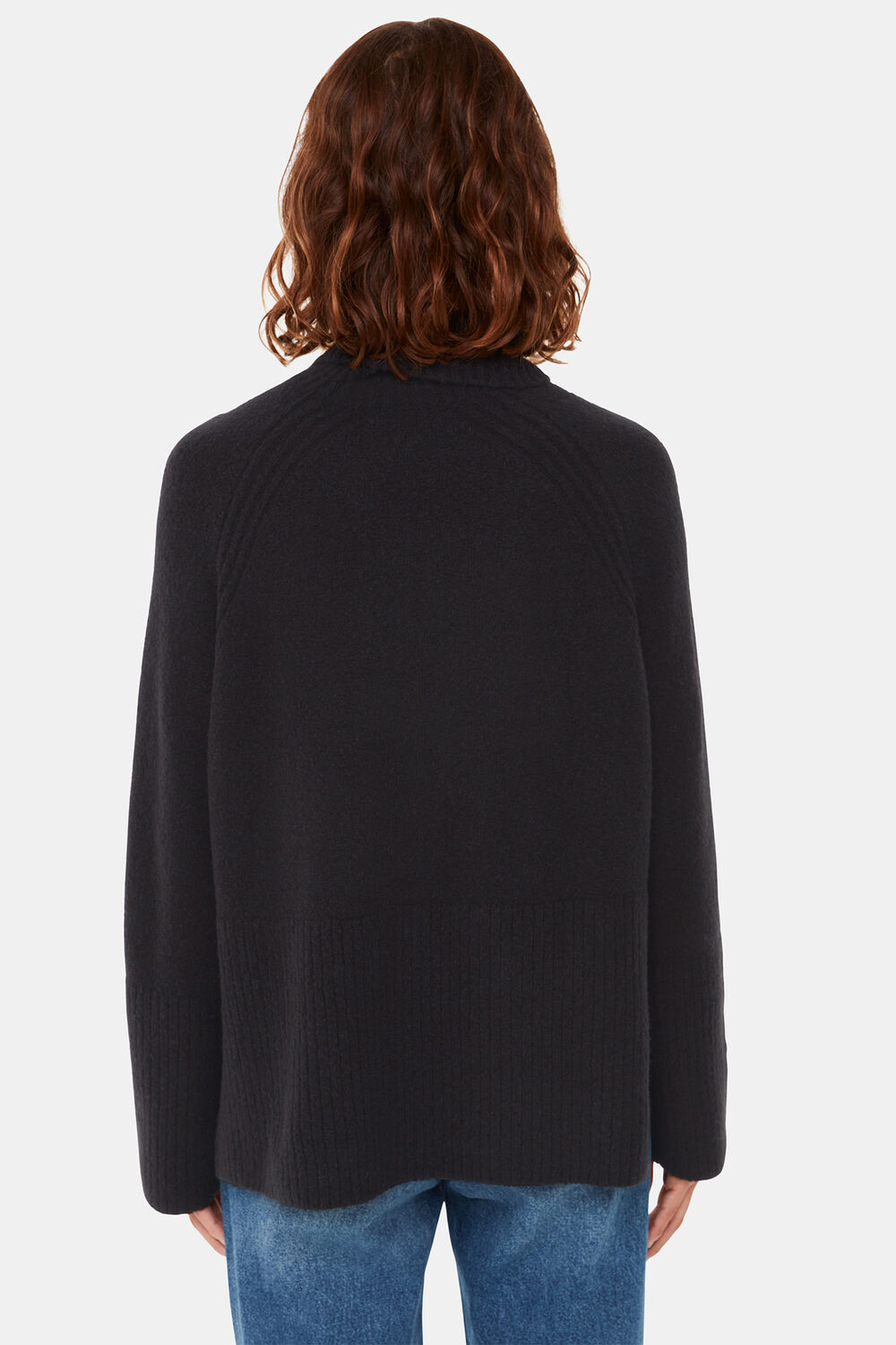 Textured Rib Detail Roll Neck