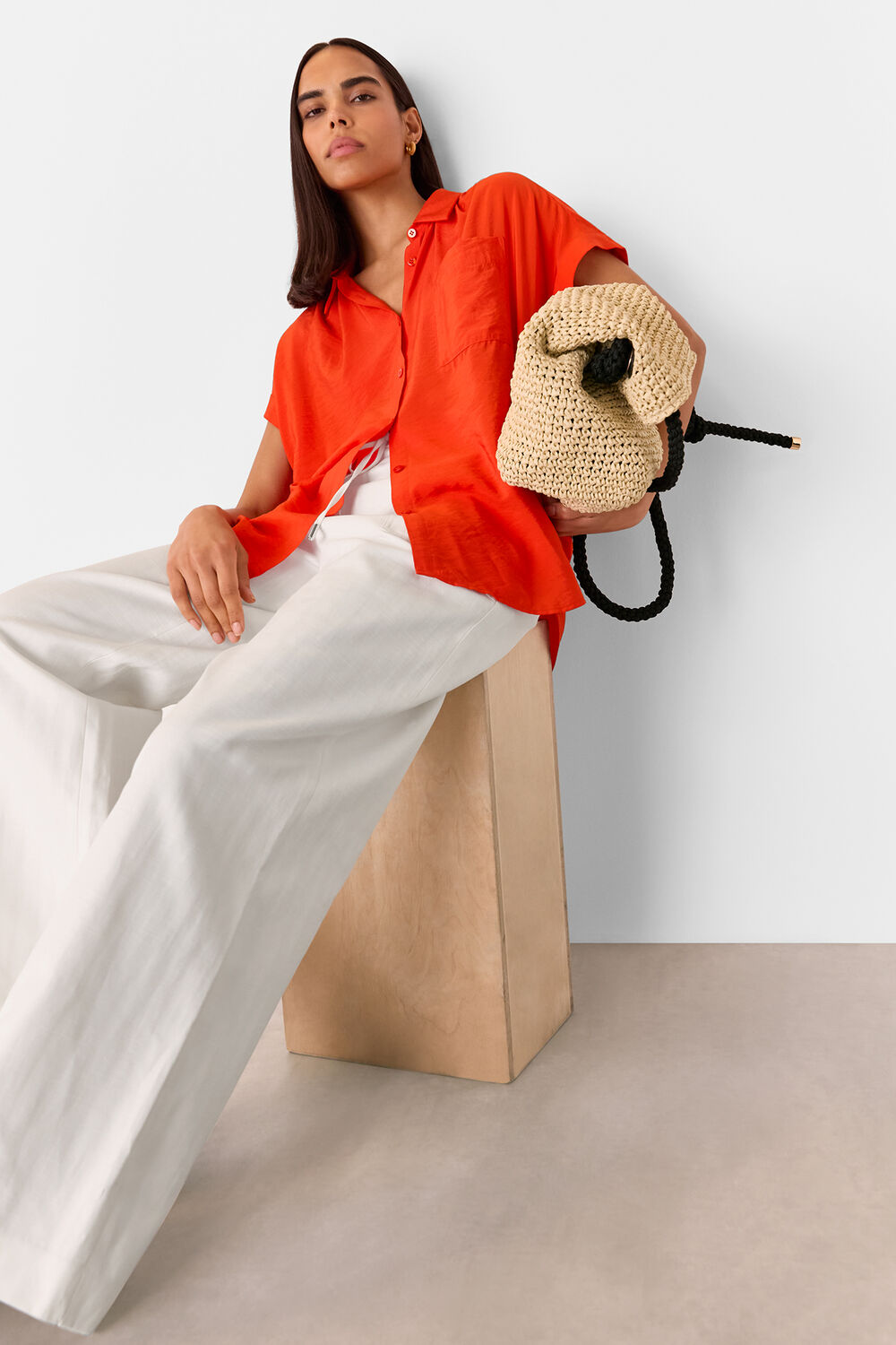 Red Button Up Nicola Shirt