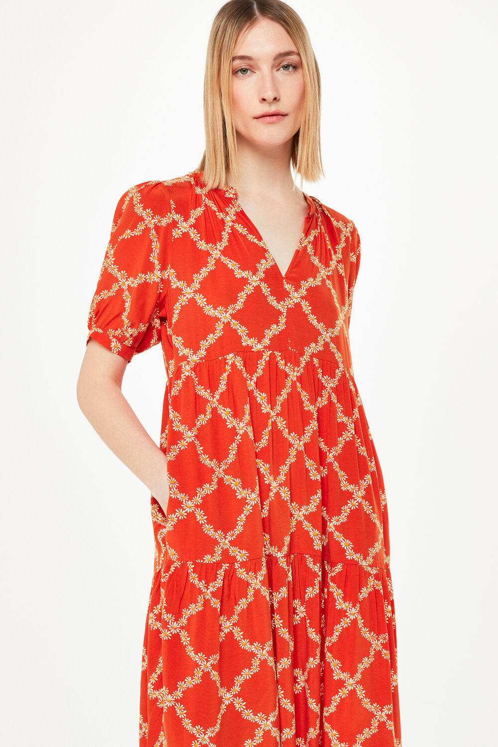 Daisy Trellis Trapeze Dress