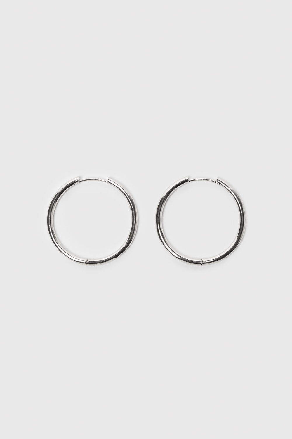 Silver Clean Hoop Earring