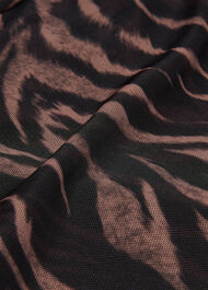 Abstract Zebra Mesh Dress
