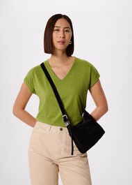 Willa V-Neck Cap Sleeve Tee