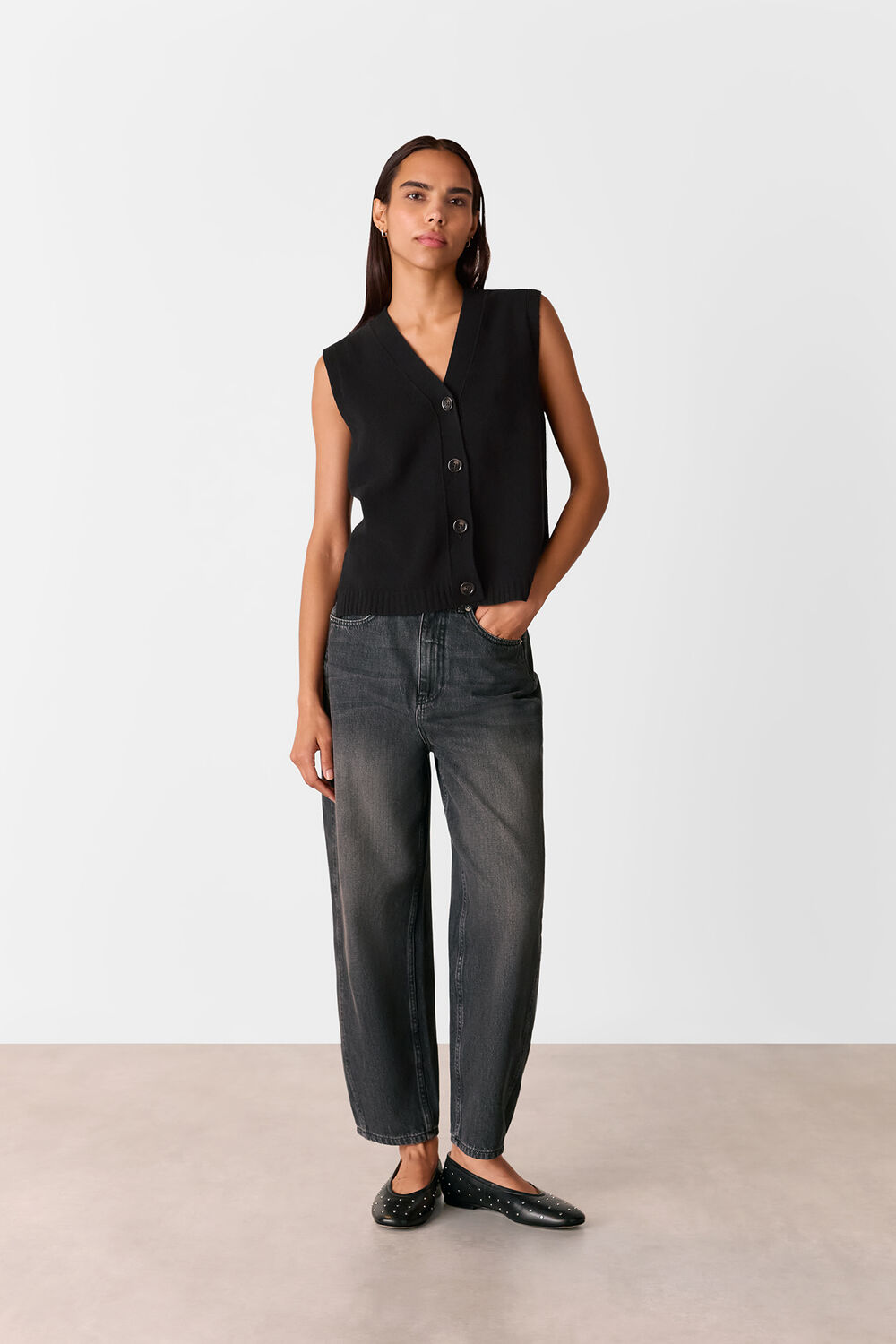 Wool Button Through Tank