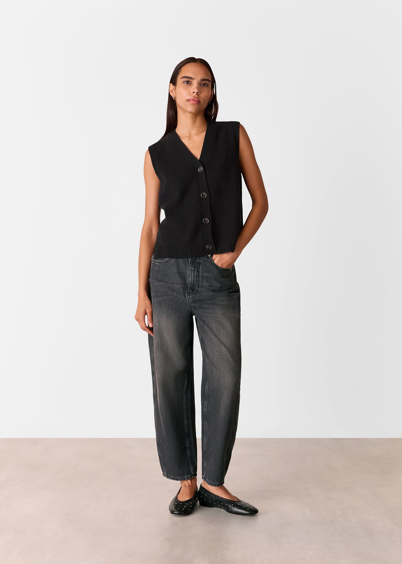 Wool Button Through Tank