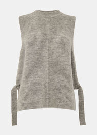Wool Mix Side Tie Detail Tank