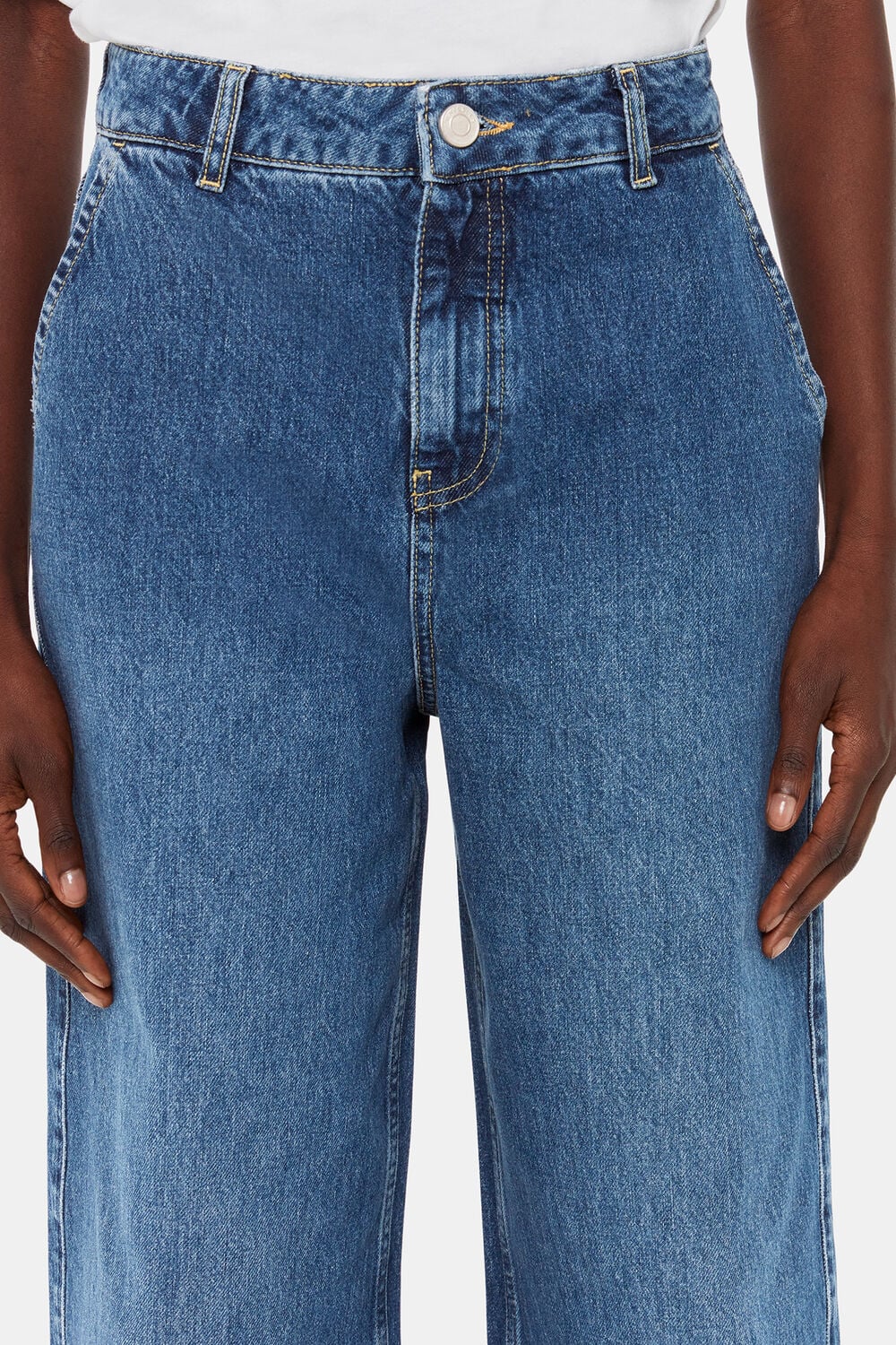 Denim Wide Leg High Waist Jean