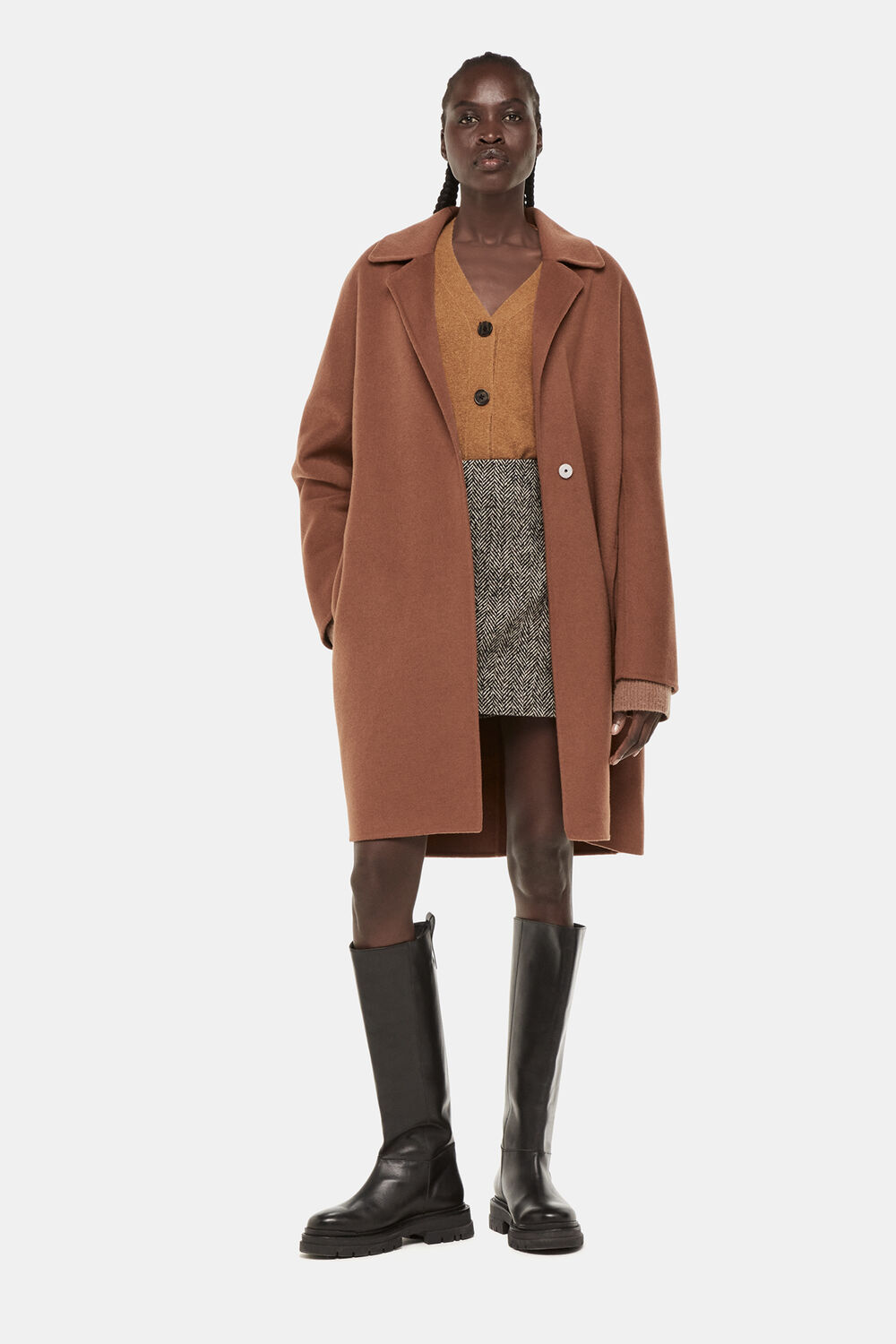 Textured Wool Mix Cardigan