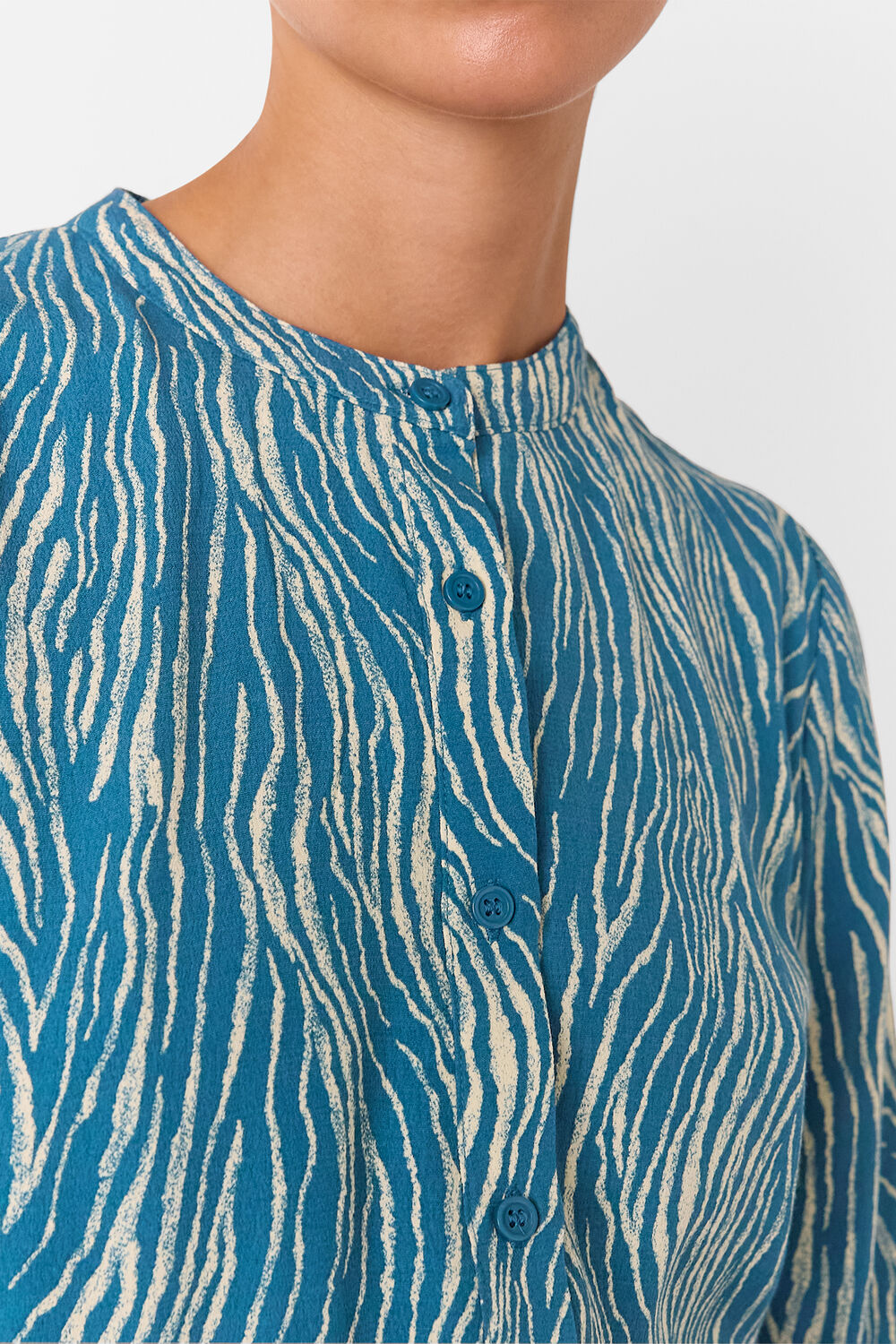 Blue Zebra Flippy Mini Dress