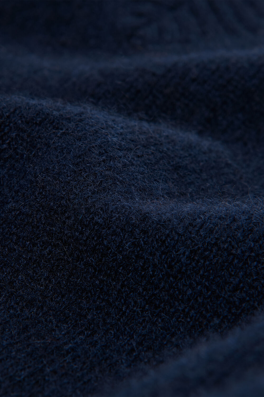 Navy Cashmere V Neck Sweater