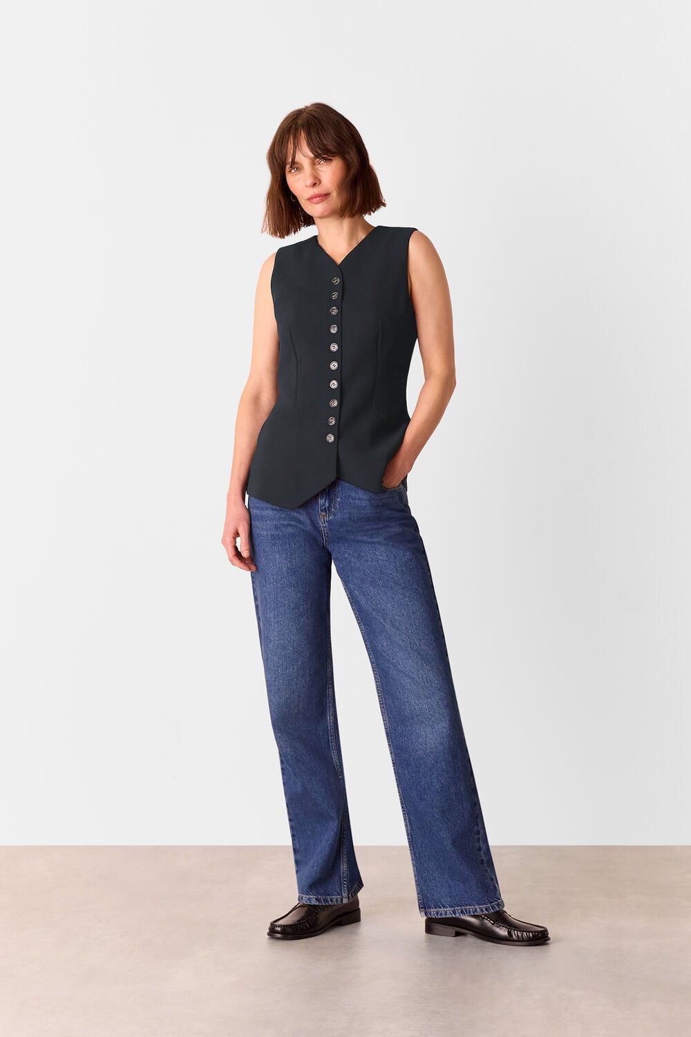 Cora Crepe Waistcoat
