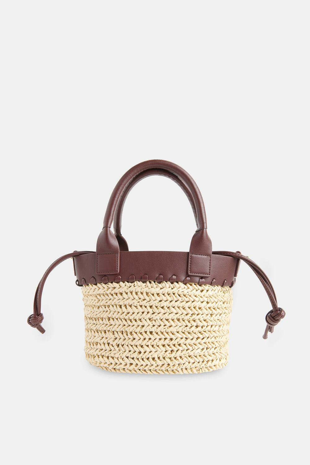 May Collar Straw Crossbody Bag