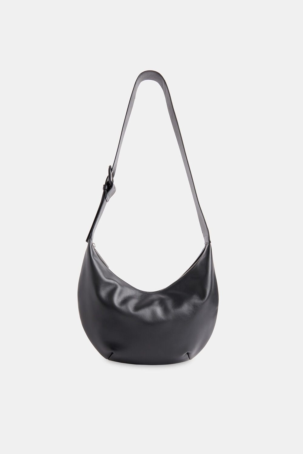 Black Sia Curved Crossbody Bag