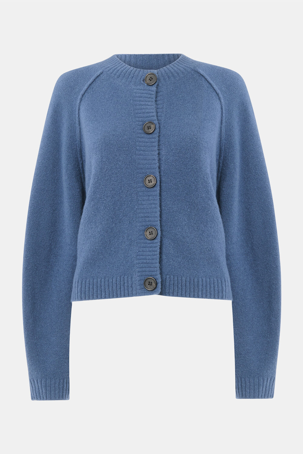 Wool Mix Crew Cardigan
