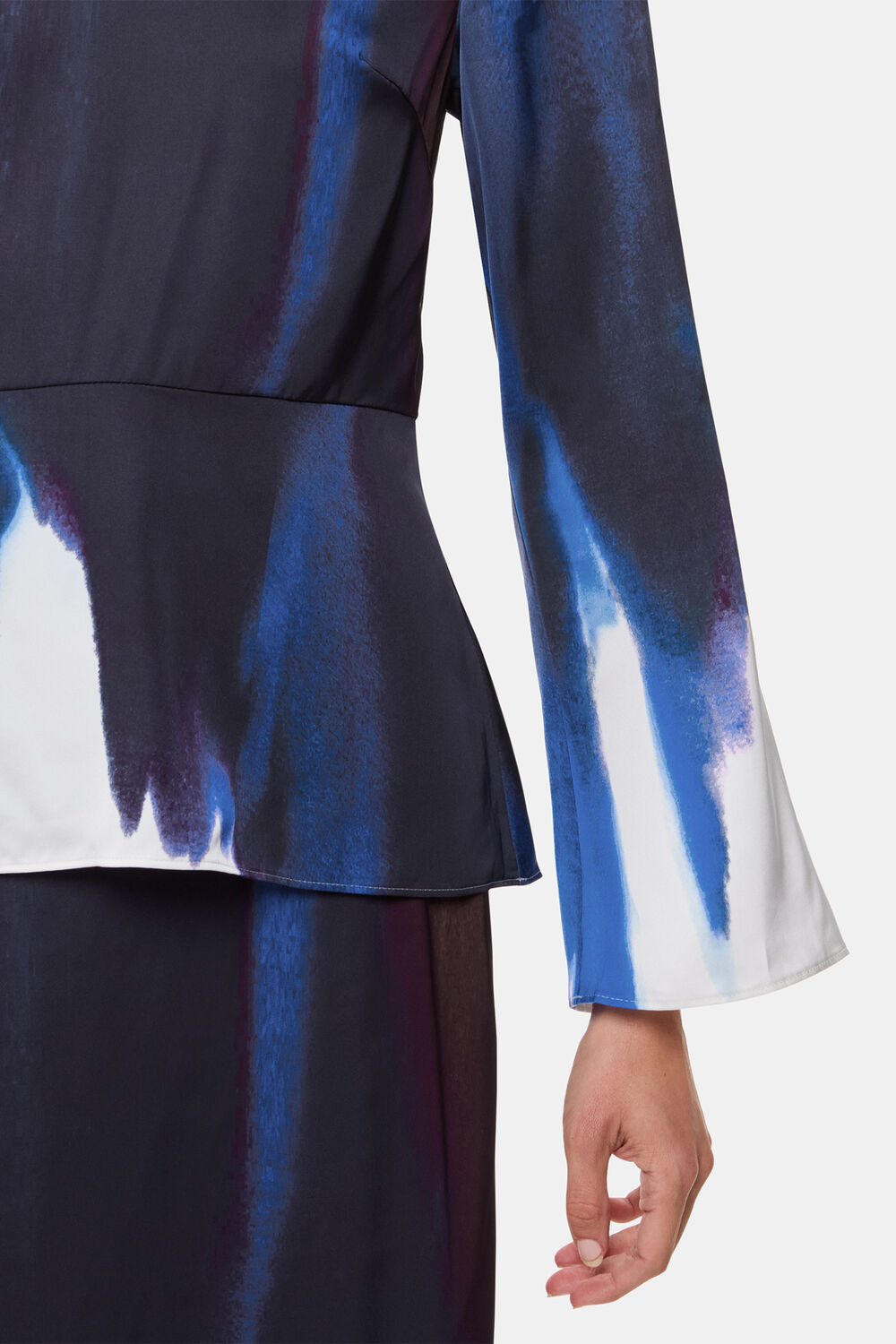 Multicolour Ice Dye Print Top
