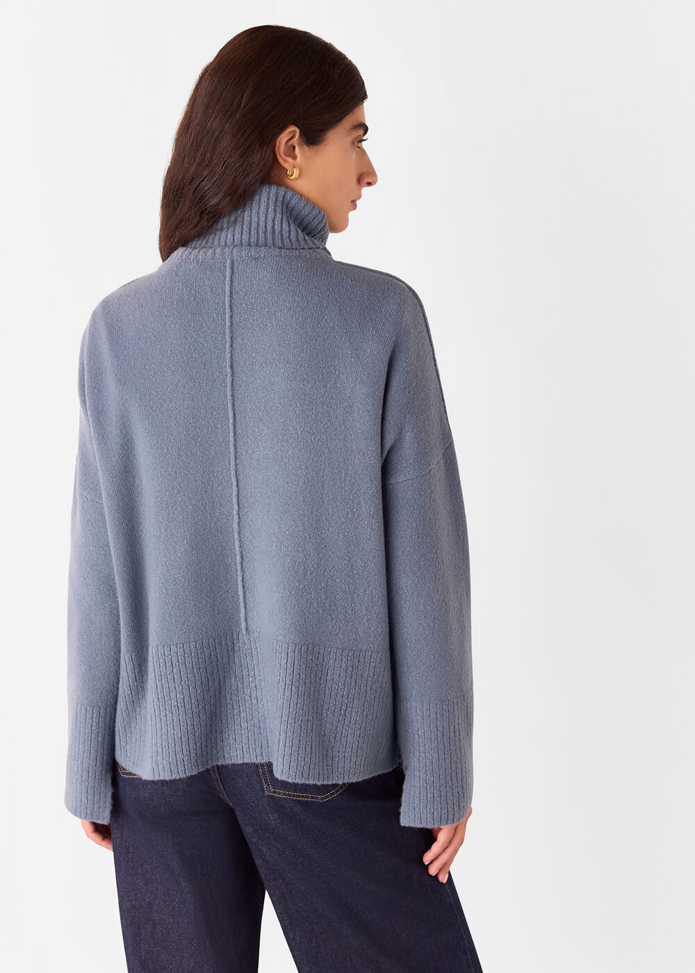 Wool Mix Roll Neck Knit