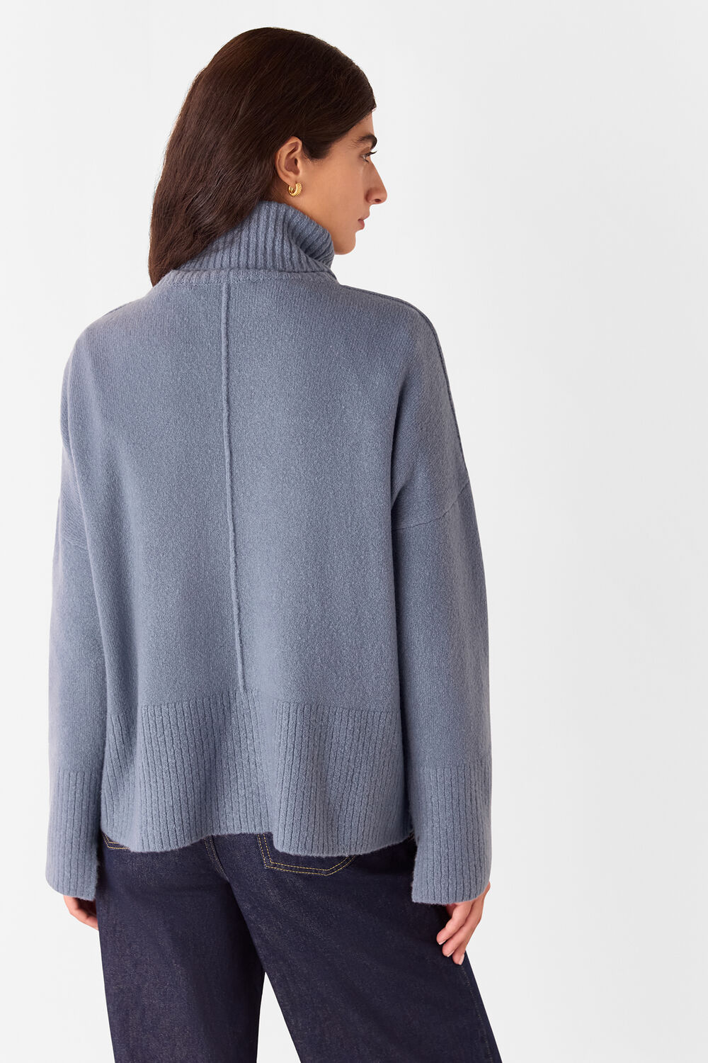 Wool Mix Roll Neck Knit