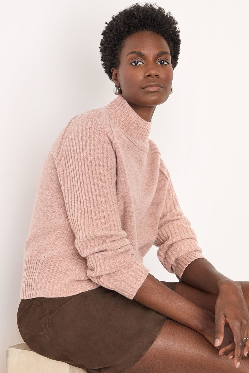 Wool Funnel Neck Knit