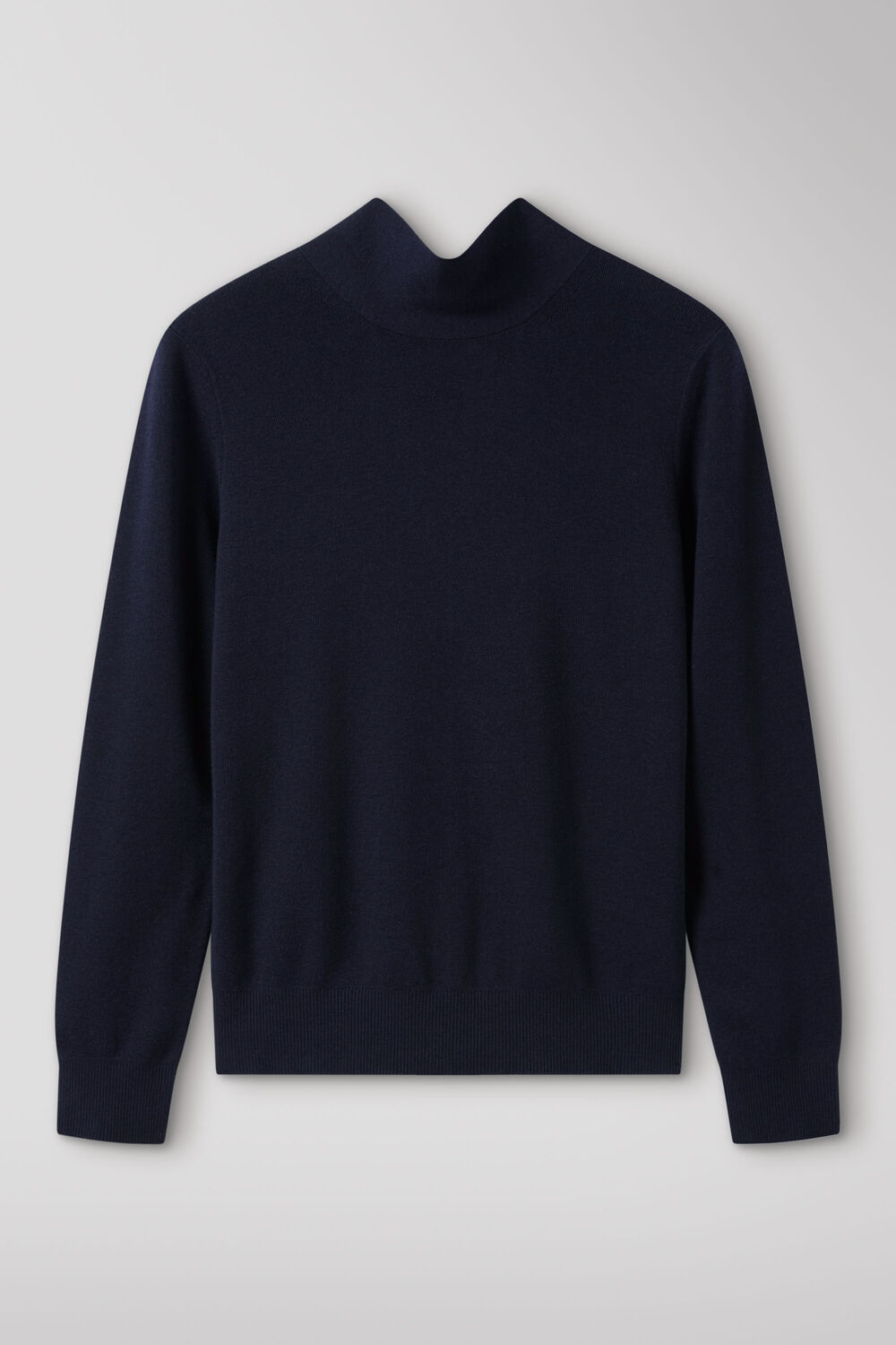 Navy Tie Neck Detail Knit