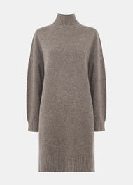 Petite Funnel Neck Wool Mini Dress
