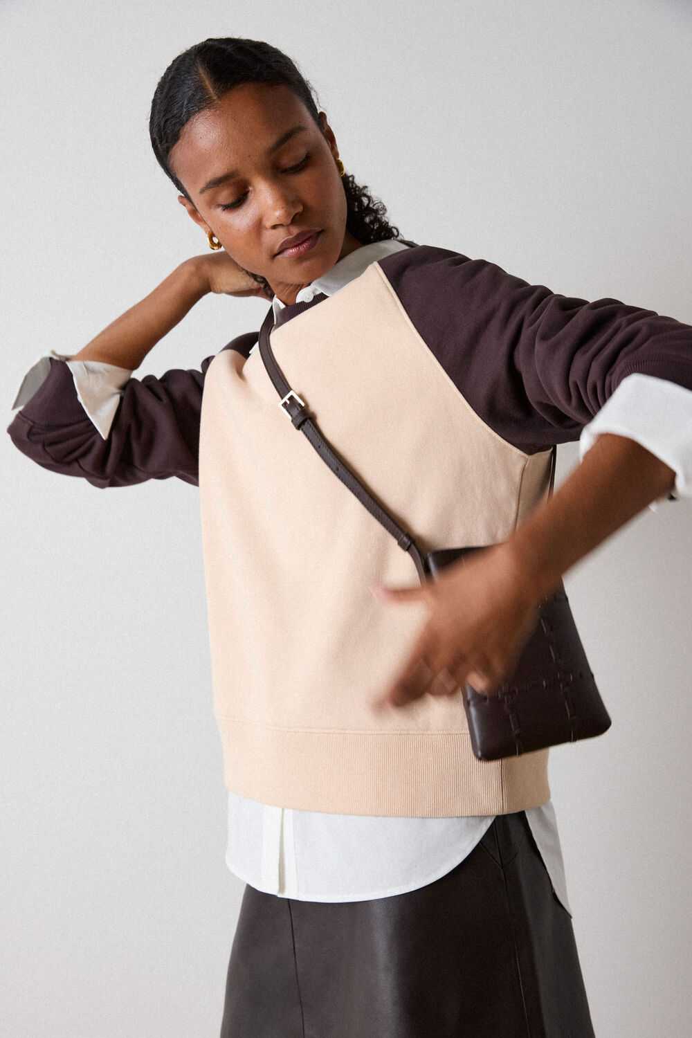 Contrast Sleeve Sweat