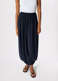 Draped Bubble Hem Skirt