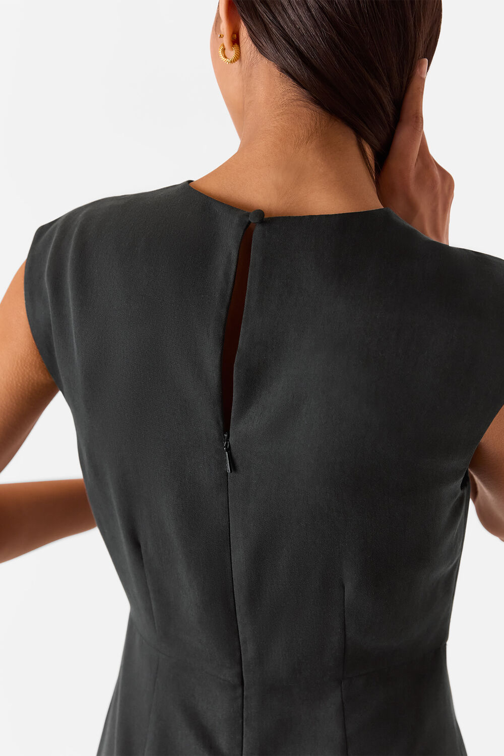 Black Twist Detail Mini Dress