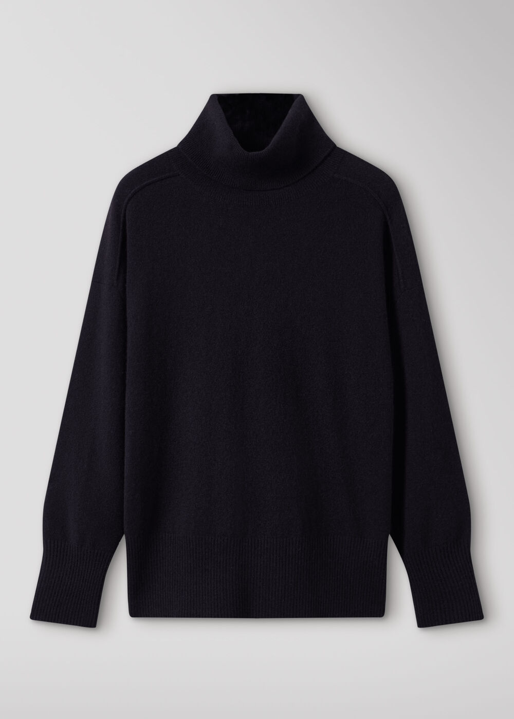 Cashmere Seam Roll Neck Knit
