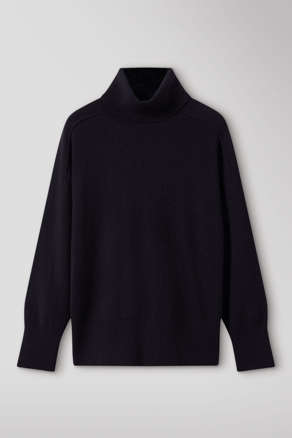 Cashmere Seam Roll Neck Knit