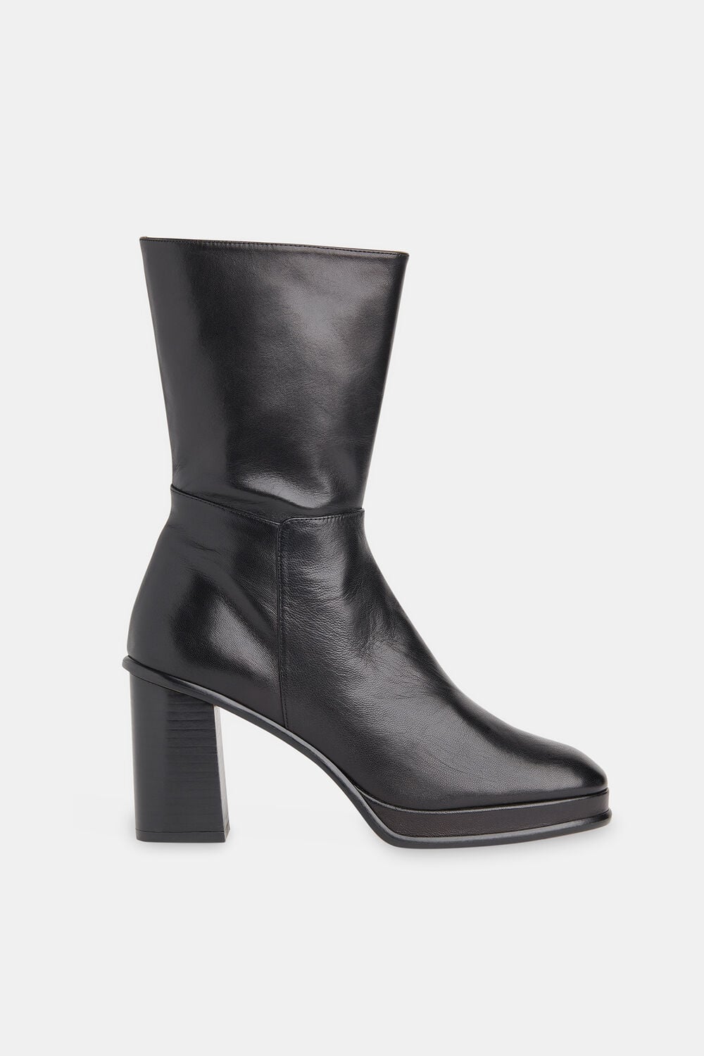 Black Clara Platform Heeled Boot
