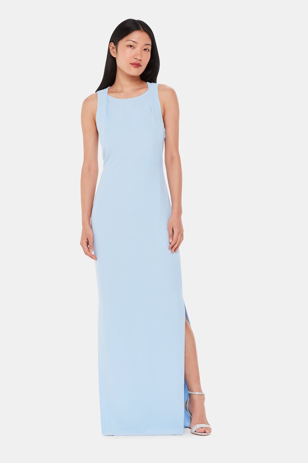 Pale Blue Tie Back Maxi Dress