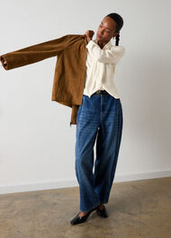 Tie Viscose Crepe Blouse