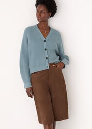V Neck Cotton Cardigan