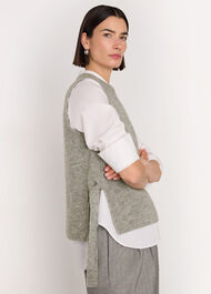 Wool Mix Side Tie Detail Tank