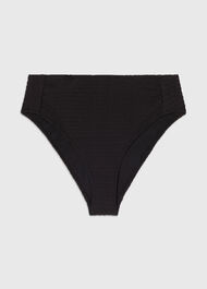 Textured Gingham Bikini Bottom