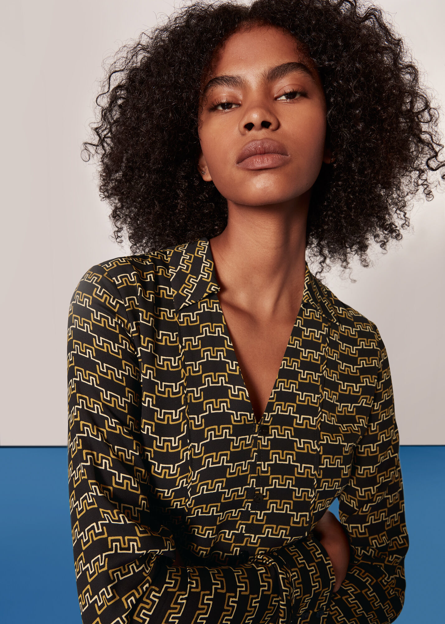 Black/Multi Tangle Check Dress | WHISTLES | Whistles US |
