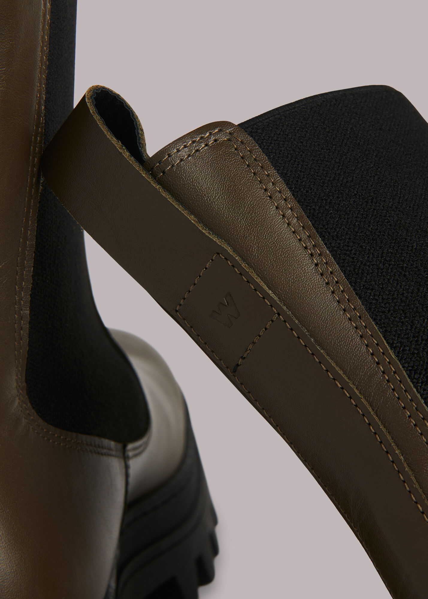 Khaki Hatton Chunky Chelsea Boot WHISTLES