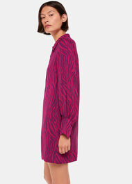 Zebra Stripe Collar Dress