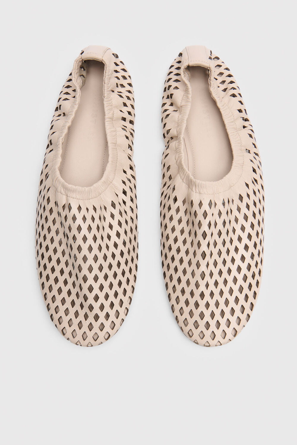 Ivory Lasercut Ballet Pump