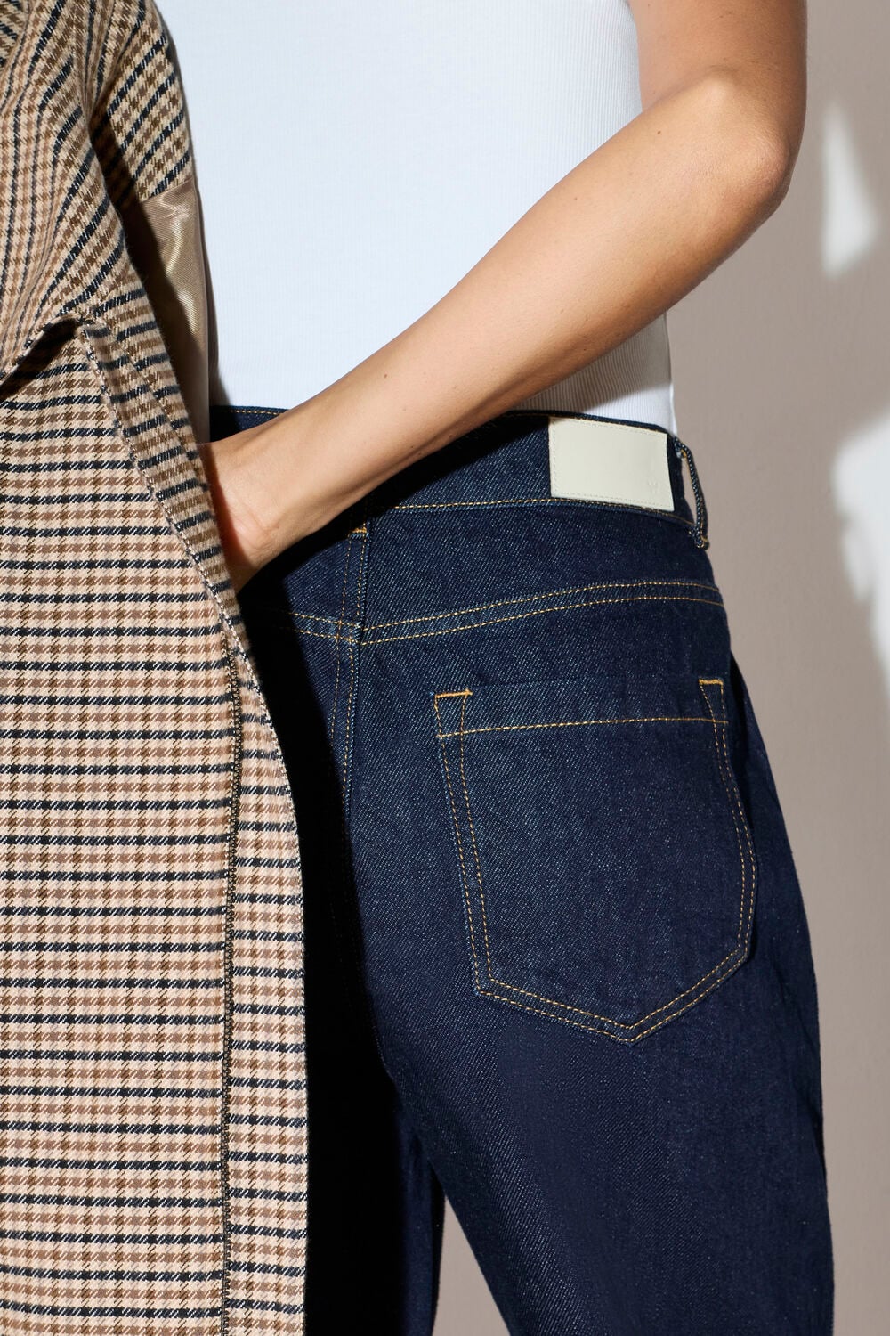 Dark Denim Authentic Barrel Leg Jean