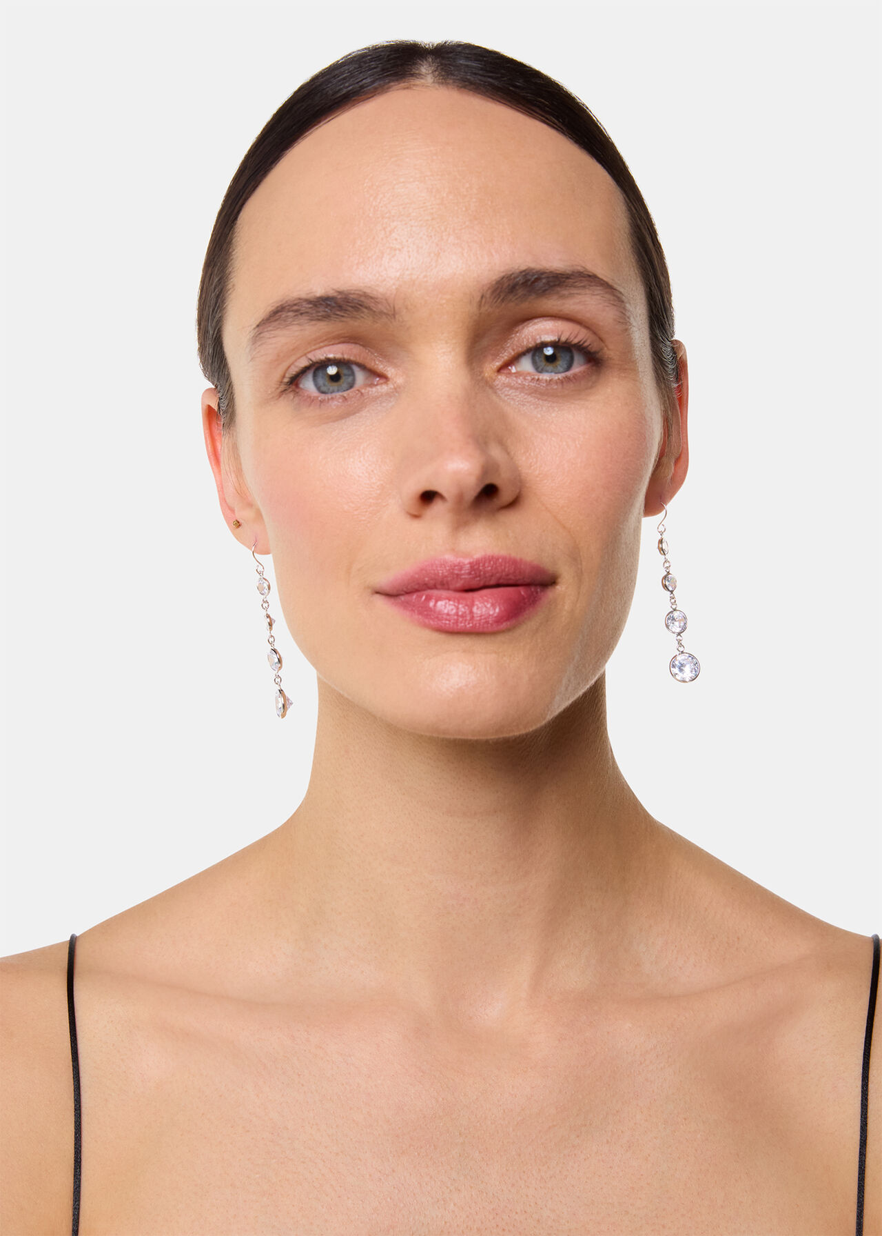 Clear Gem Drop Earring