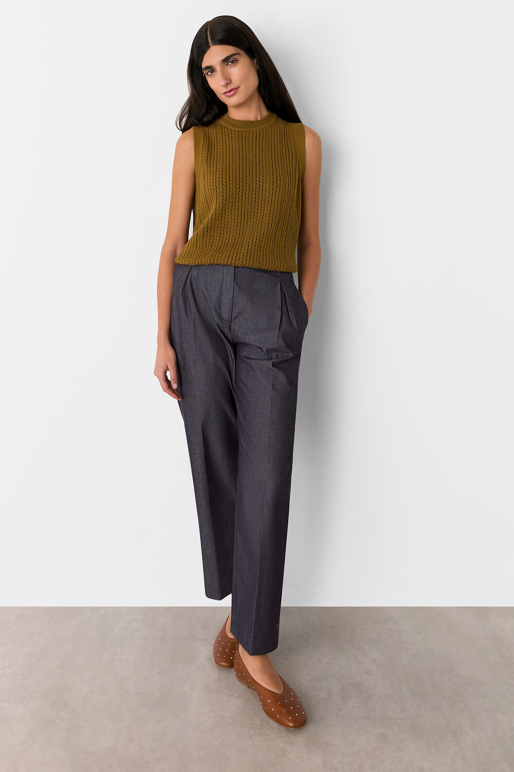 Indigo Barrel Leg Trouser