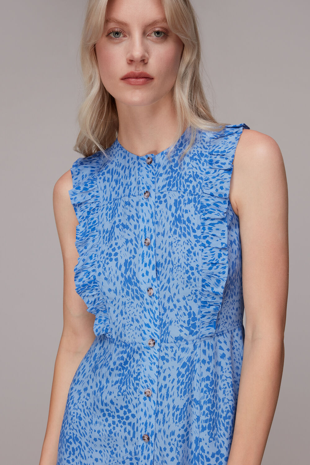Lively Animal Frill Midi Dress