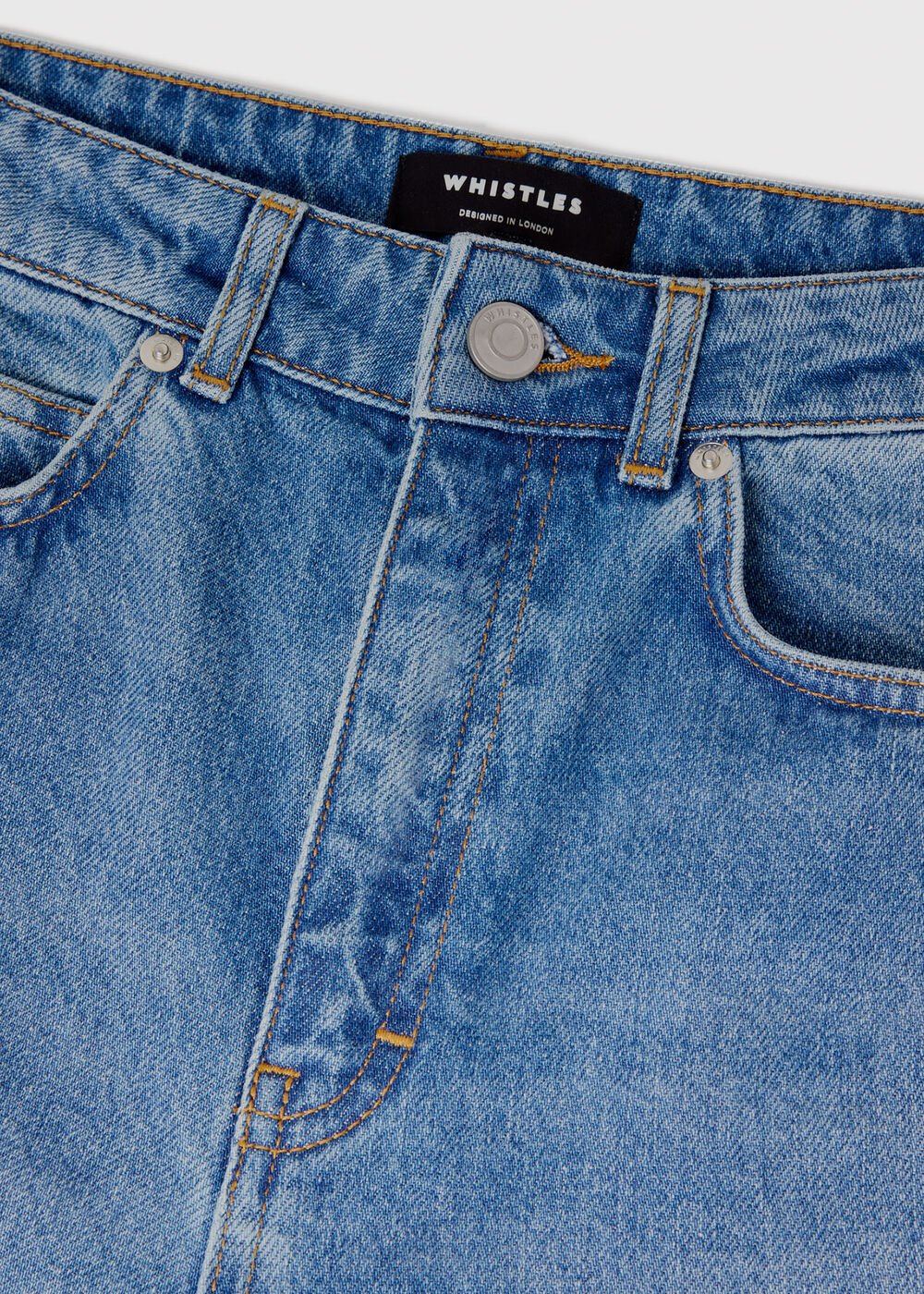 Panel Detail Wide Leg Jean